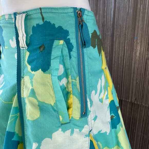 🔥Vintage Marithe Francois Girbaud Floral Full Circle Ruffled Knee Length Skirt - Picture 6 of 16